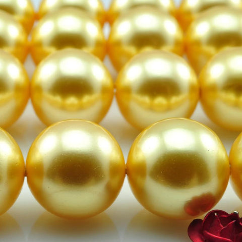 33 pcs of solid color Shell Pearl smooth round beads in 12mm,SP1203S
