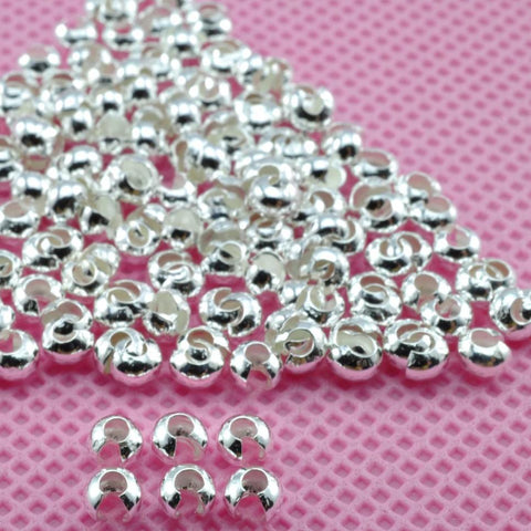 20 pcs of Sterling silver Crimp Bead Covers in 5mm