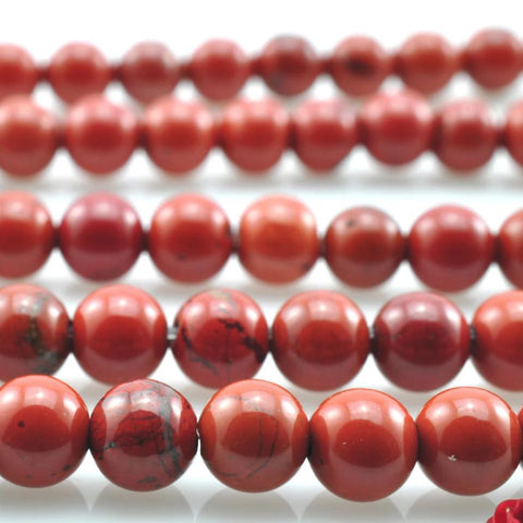 93 pcs of  Red Jasper smooth round beads in 4mm