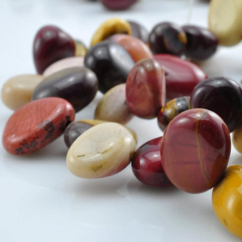 YesBeads 15 inches of Natural Mookaite smooth nugget beads in 8X10MM-10X15mm