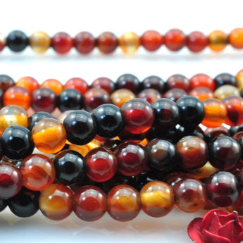 92 pcs of  Rainbow Agate Smooth round beads in 4mm