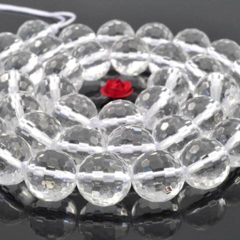 Natural Clear Rock Crystal faceted round beads gemstone wholesale for jewelry making 6mm-14mm