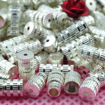 50 pcs of  Silver Plated Spiral Jewelry Connector in 4mm wideX 8mm diameterr