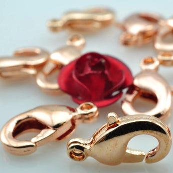 50 pcs of  Rose gold  lobster clasp in 5mm wideX 10mm length
