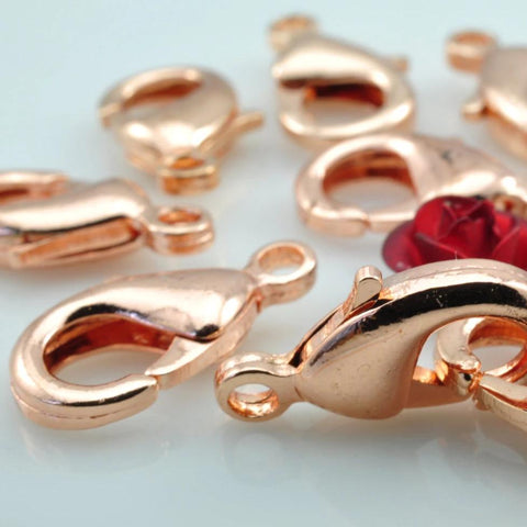 50 pcs of  Rose gold  lobster clasp in 8mm wideX 15mm length