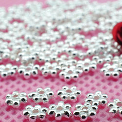 S925 Sterling silver Flower Star Spacer beads wholesale beads jewelry making stuff