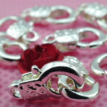 YesBeads Silver plated carved lobster clasp wholesale jewelry findings necklace design