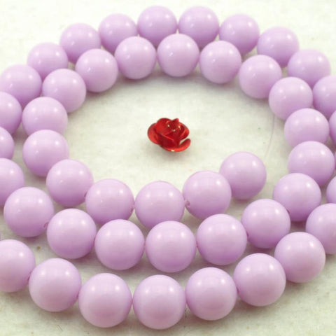 48 pcs of Purple synthesis Turquoise smooth round beads in 8mm