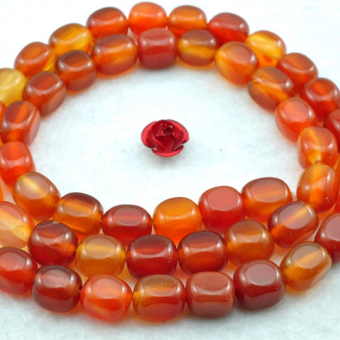 YesBeads 15 inches of Rainbow Agate smooth nugget beads in 6X7-6x8mm