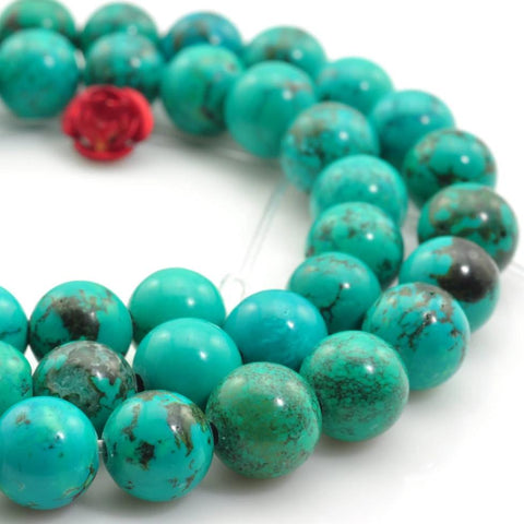 50 pcs of Chinese Turquoise smooth round beads in 8mm