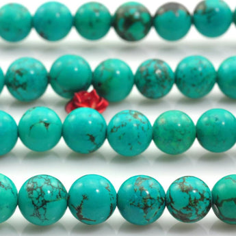 50 pcs of Chinese Turquoise smooth round beads in 8mm