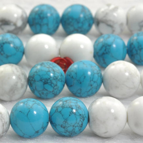 39 pcs of Orange Chinese Turquoise smooth round beads in 10mm