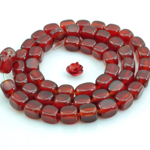 YesBeads 15 inches of Natural Carnelian smooth nugget beads in 6mm X 6-7mm