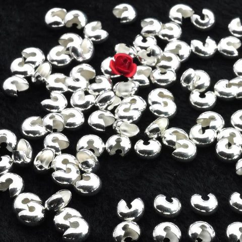 YesBeads Crimp Covers silver plated beads covers wholesale findings supplies