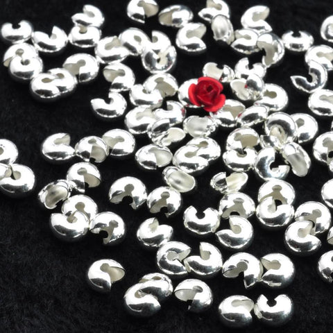 YesBeads Crimp Covers silver plated beads covers wholesale findings supplies