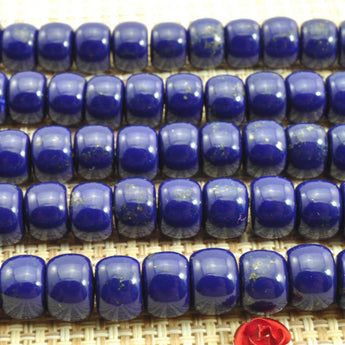YesBeads 15.5 inches of Synthetic Lapis Lazuli,spacer bead,wheel bead, wholesale handmade jewelry bead, loose smooth beads in 7x9mm