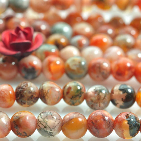 94 pcs of Rainbow Agate Smooth round beads in 4mm