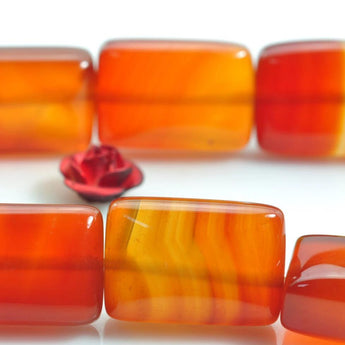 25 pcs of  Rainbow Agate smooth rectangle beads in 15x10x7mm