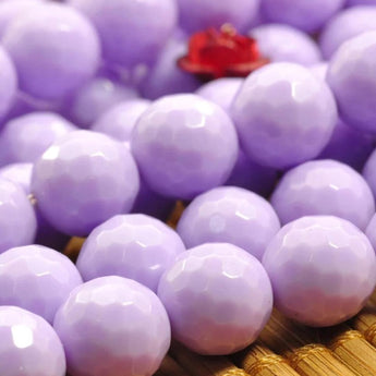 48 pcs of Purple synthesis Turquoise faceted round beads in 8mm