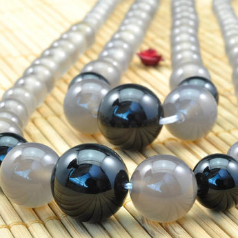 YesBeads 15.6 inches of  Rainbow Agate smooth round tower necklace,DIY handmade wholesale beads in 6-14mm