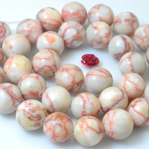 37 pcs of Natural Banded Sarira smooth round beads in 10mm