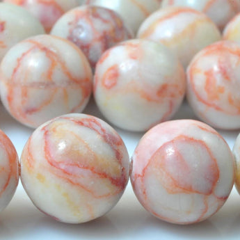 37 pcs of Natural Banded Sarira smooth round beads in 10mm