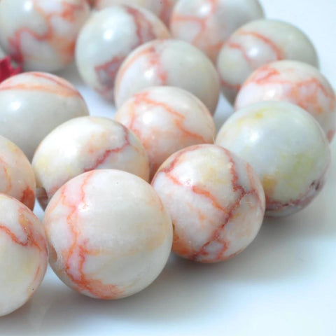 YesBeads 32 pcs of Natural Banded Jasper smooth round beads in 12mm
