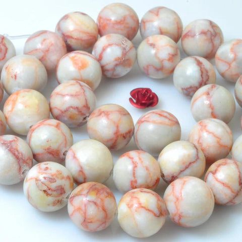 47 pcs of Natural Banded Jasper smooth round beads in 8mm