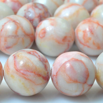 47 pcs of Natural Banded Jasper smooth round beads in 8mm