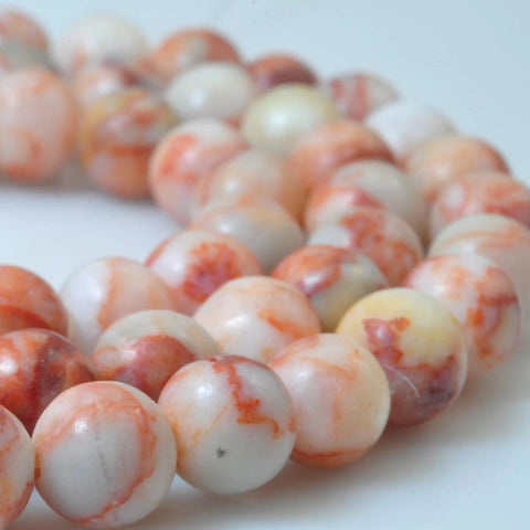 61 pcs of Natural Banded Jasper smooth round beads in 6mm
