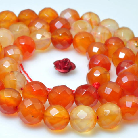 YesBeads Natural  Rainbow Agate faceted round beads wholesale gemstone jewelry 8mm